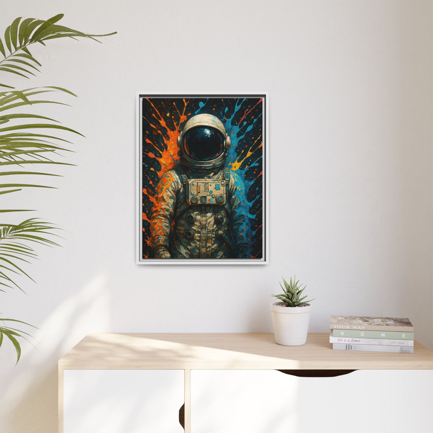 Expressionist Splash Framed Canvas