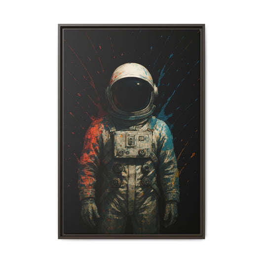 Expressionist Orange Framed Canvas