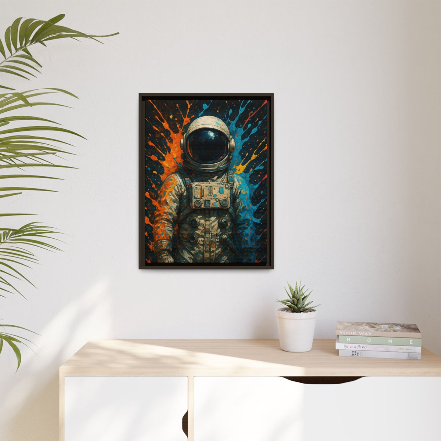 Expressionist Splash Framed Canvas