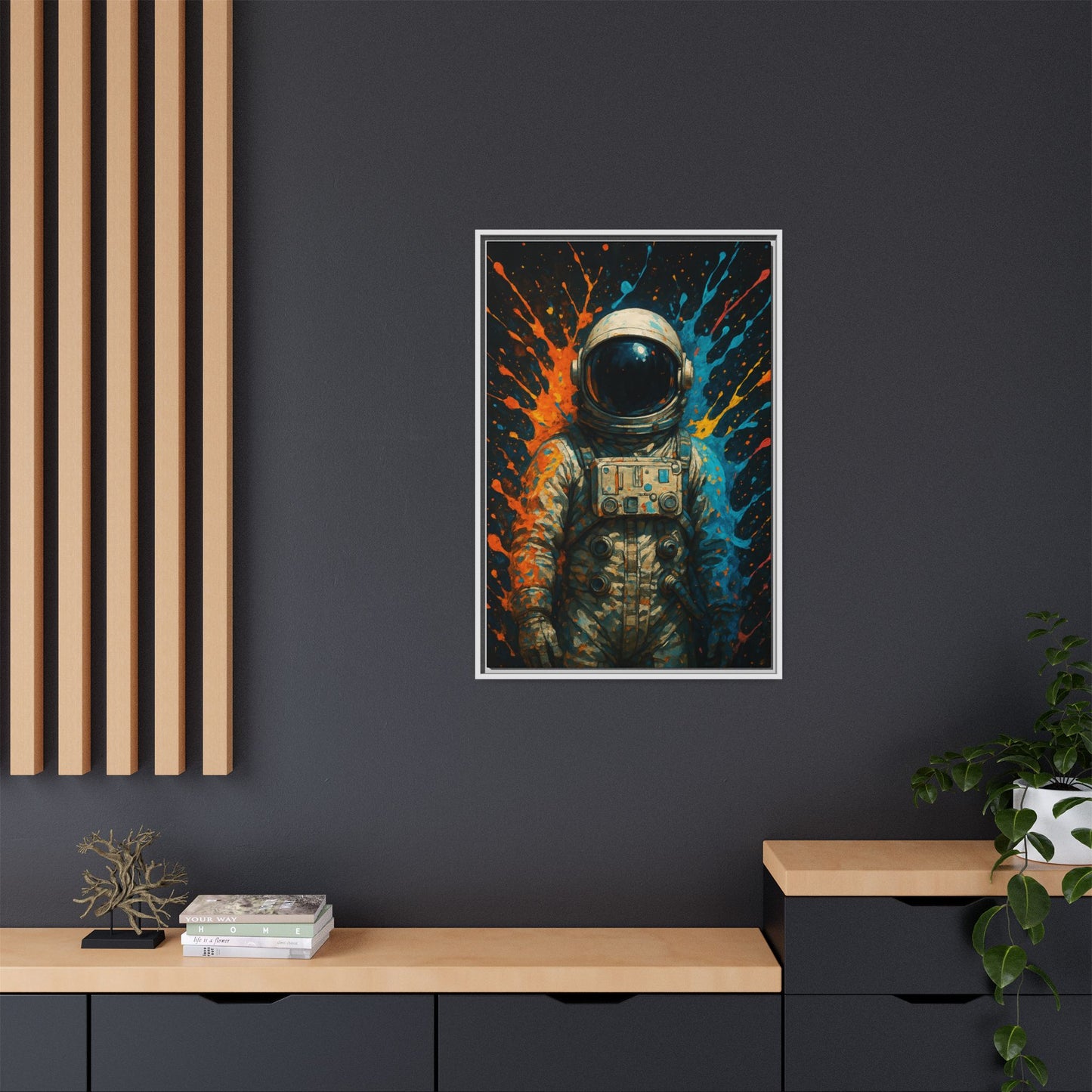 Expressionist Splash Framed Canvas