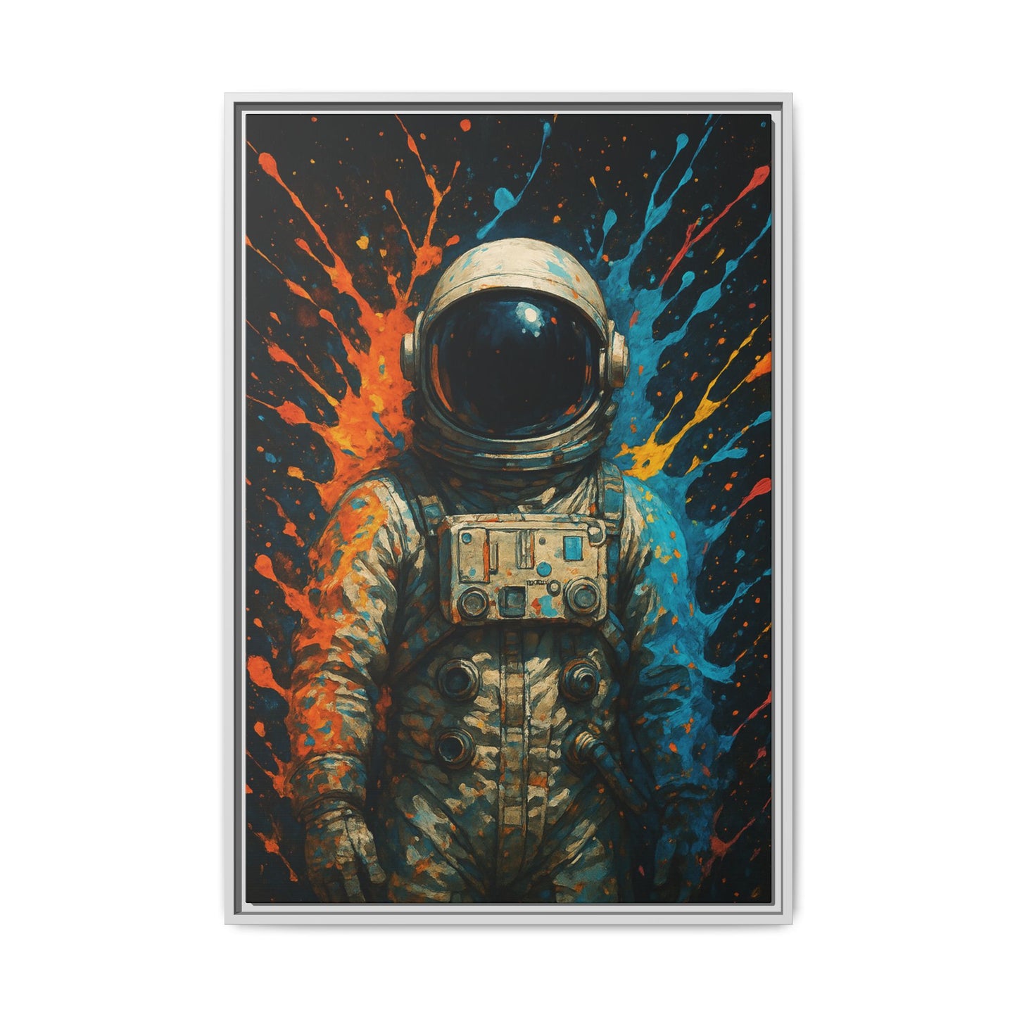 Expressionist Splash Framed Canvas