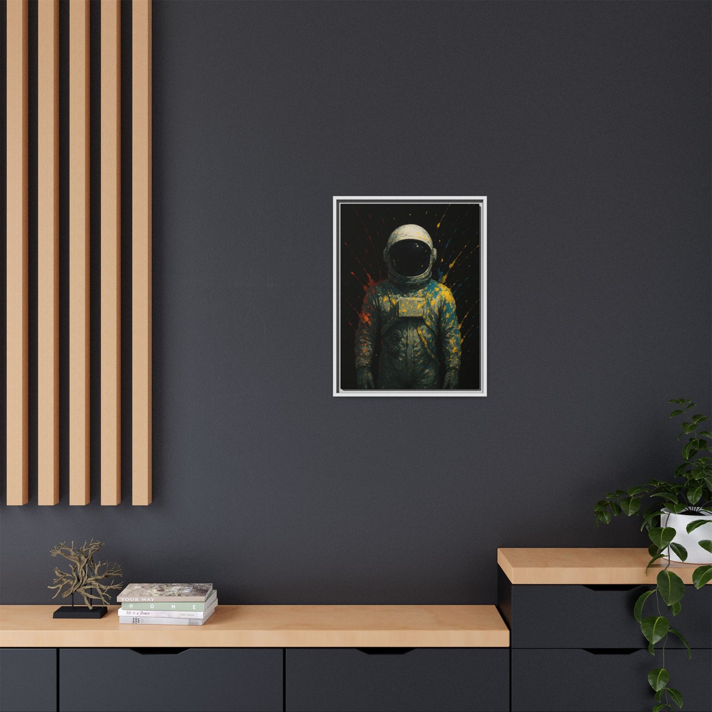 Expressionist Yellow Framed Canvas