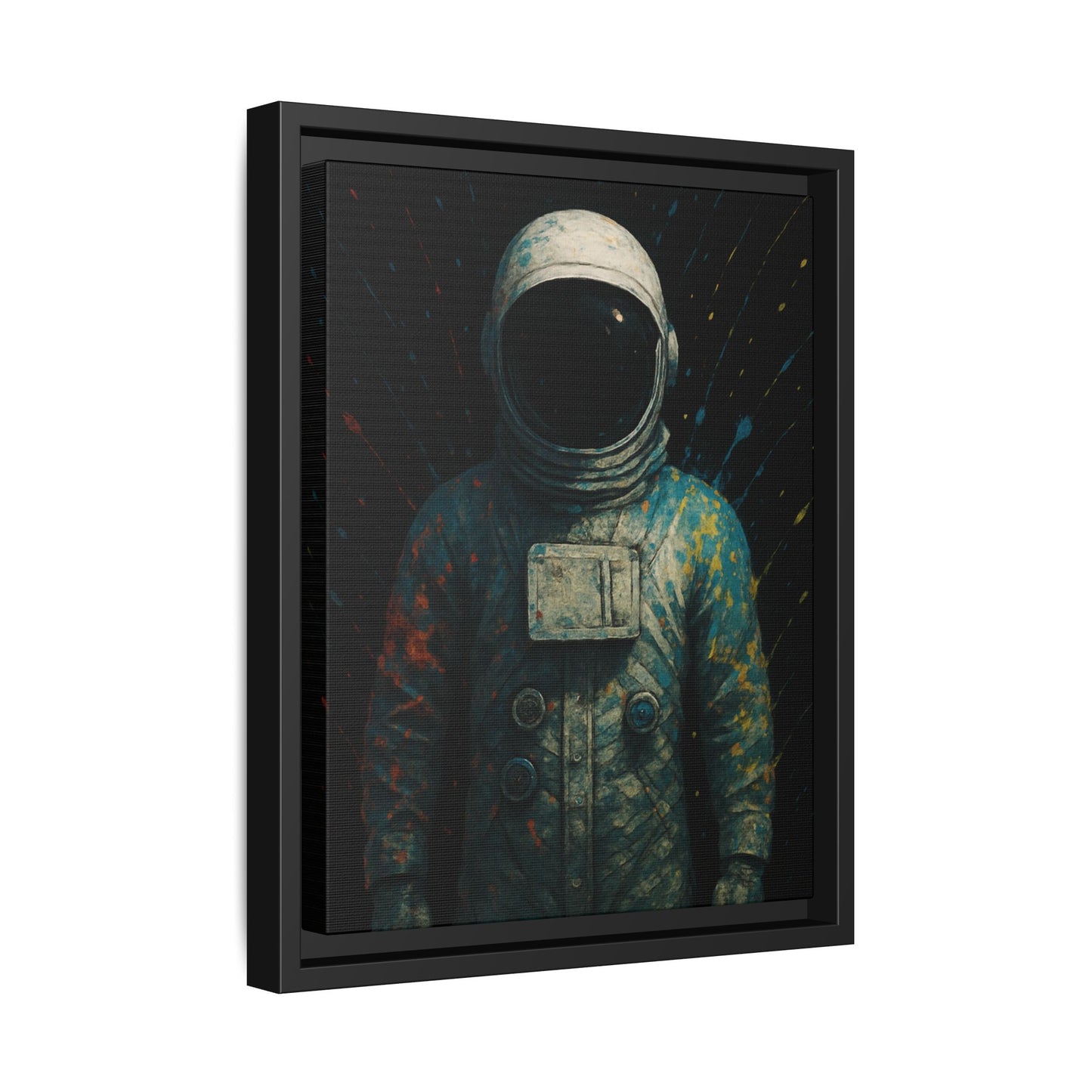 Expressionist Blue Framed Canvas