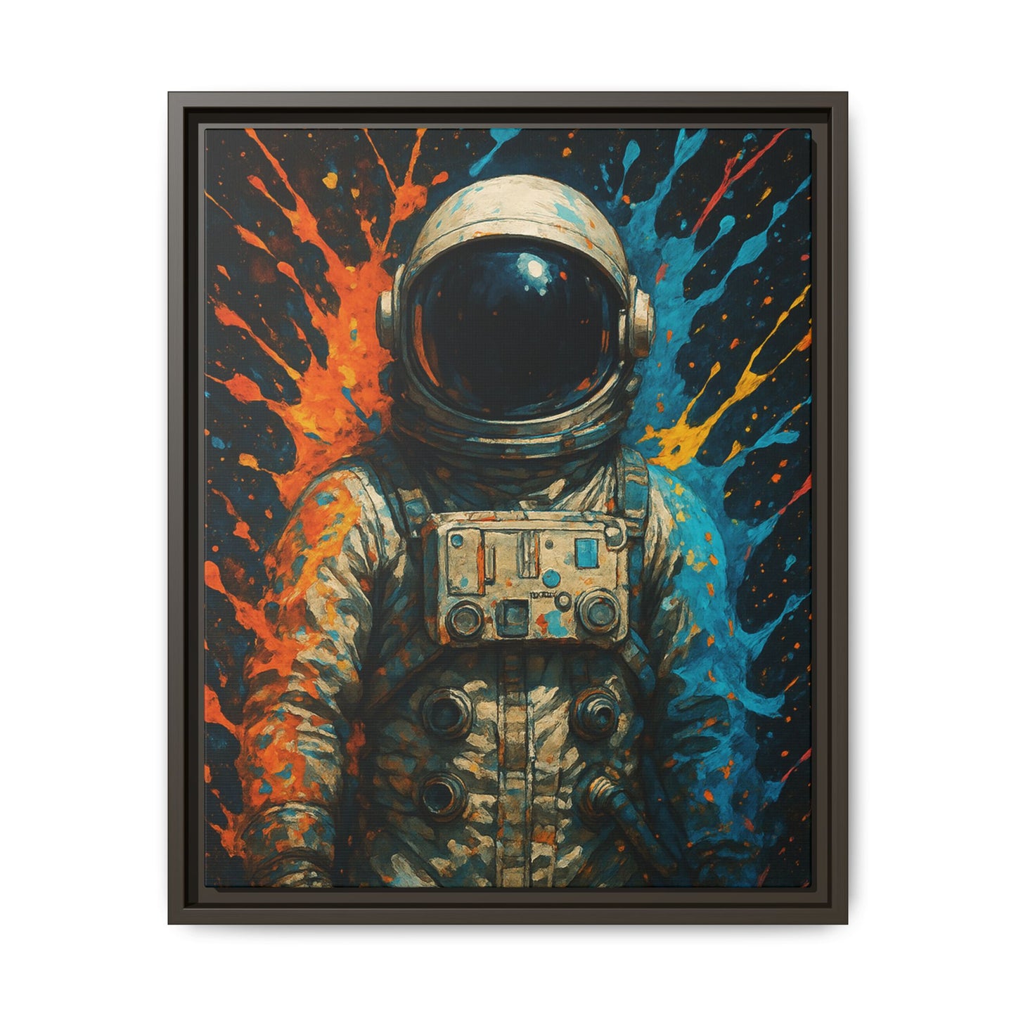 Expressionist Splash Framed Canvas