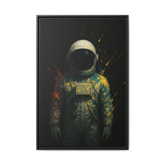 Expressionist Yellow Framed Canvas