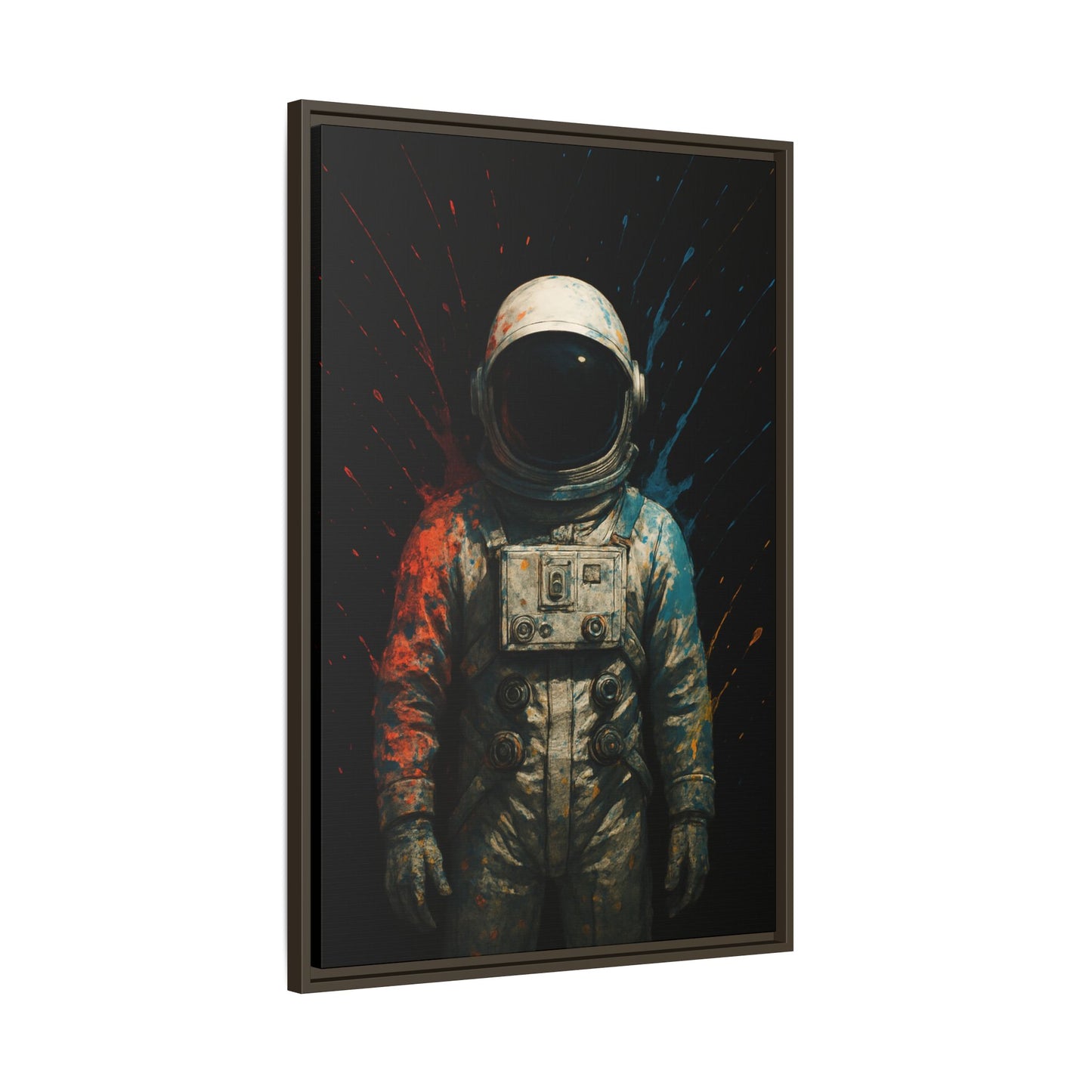 Expressionist Orange Framed Canvas