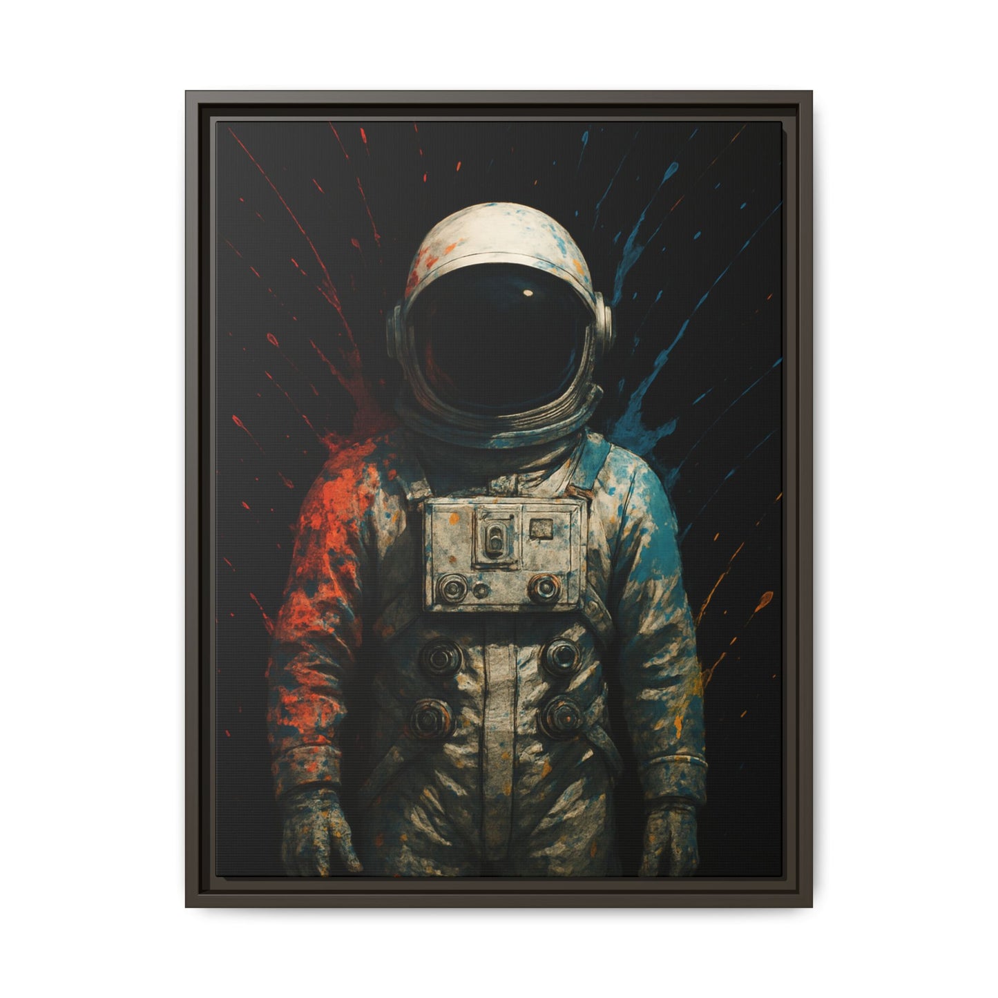 Expressionist Orange Framed Canvas