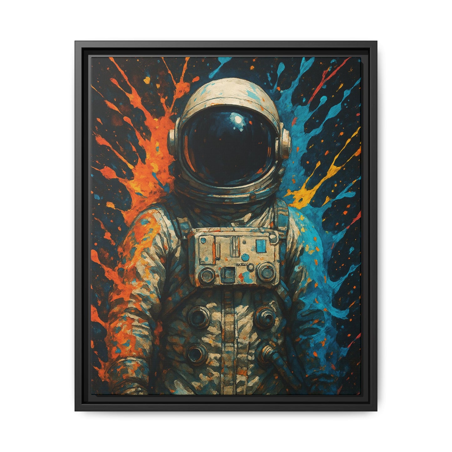 Expressionist Splash Framed Canvas