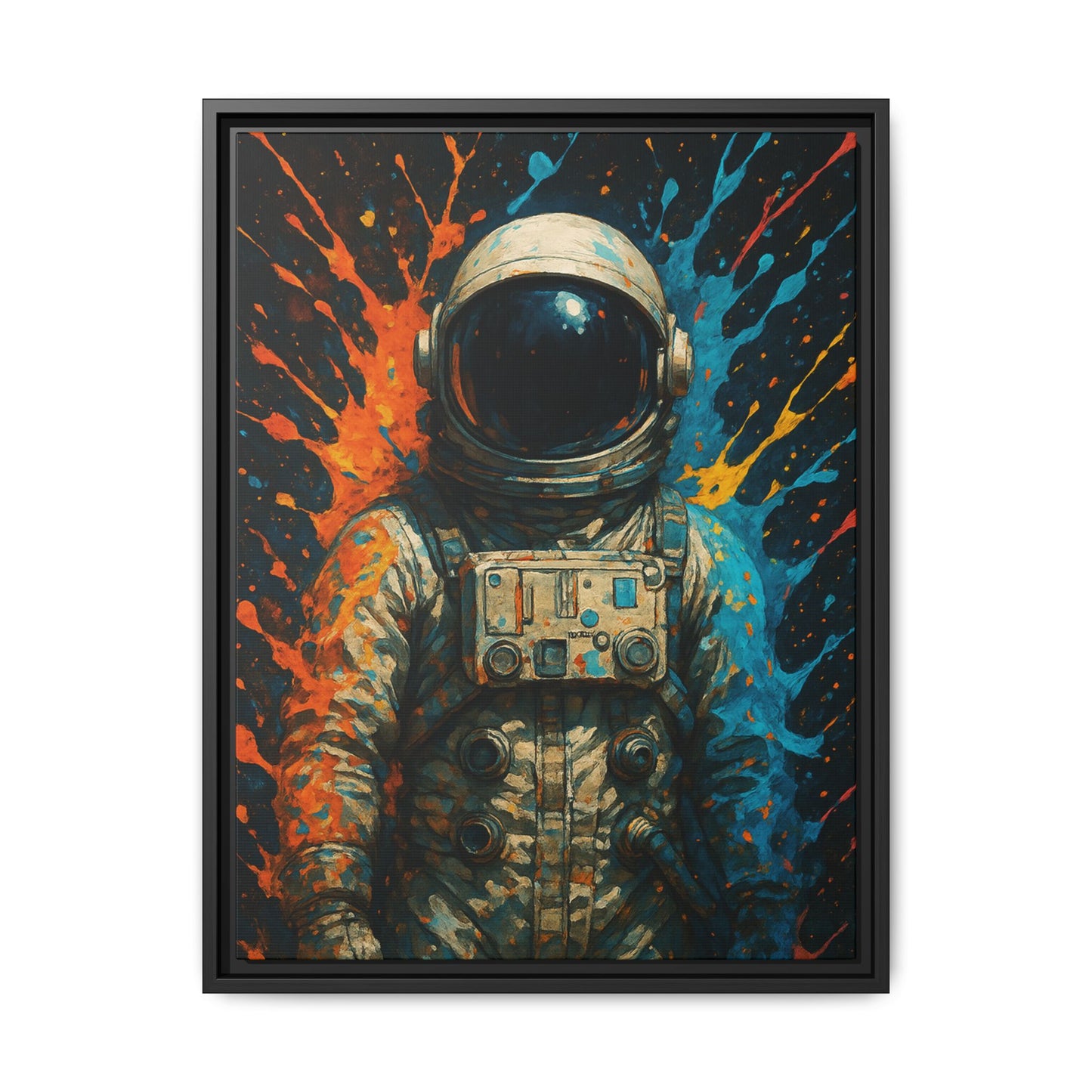 Expressionist Splash Framed Canvas