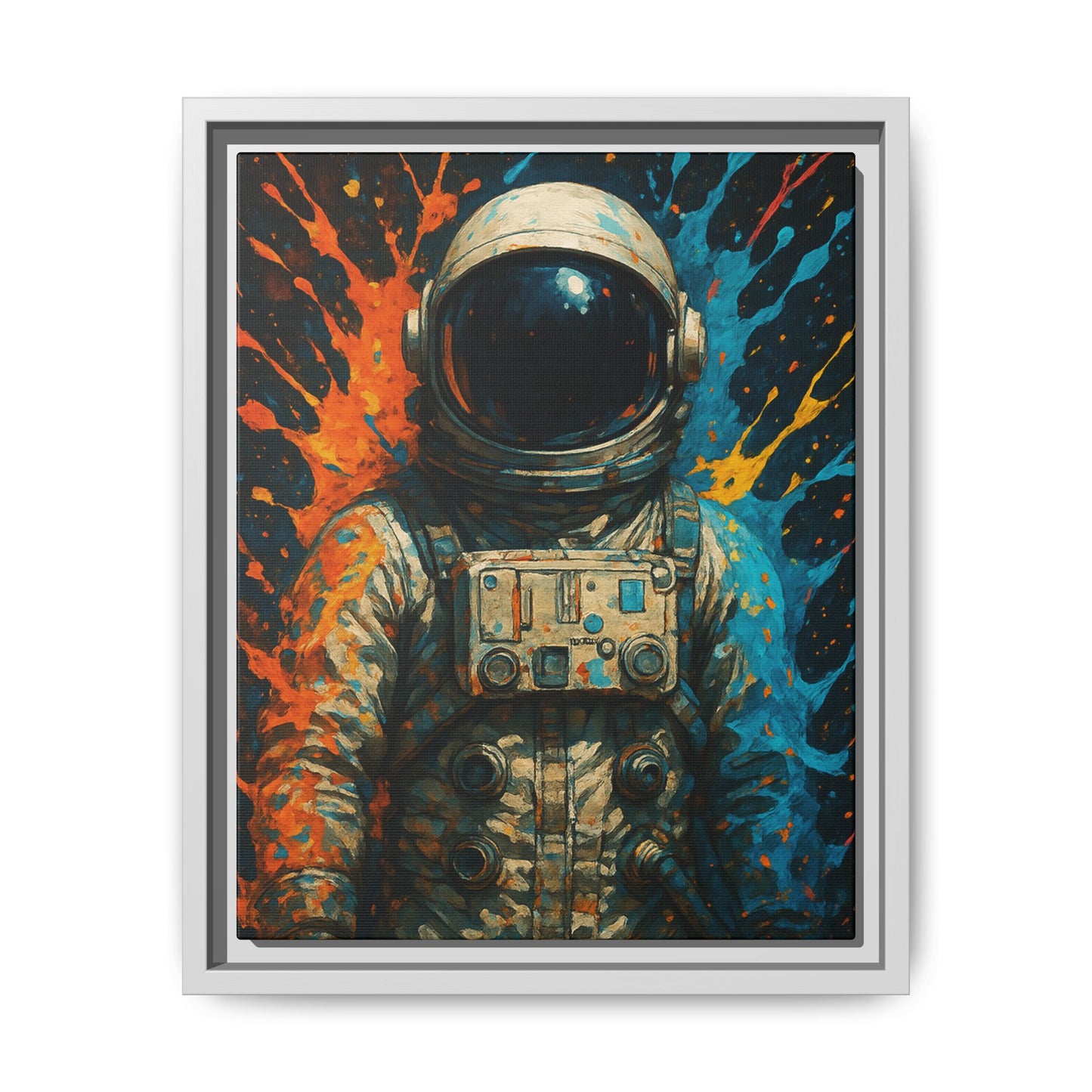 Expressionist Splash Framed Canvas