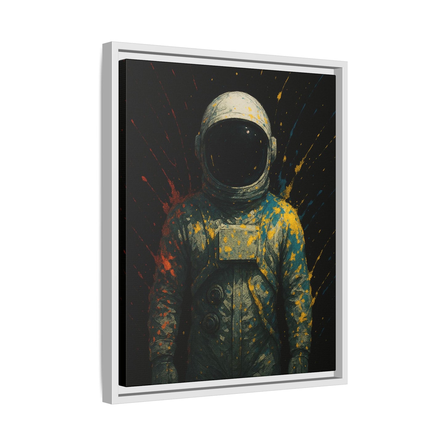 Expressionist Yellow Framed Canvas