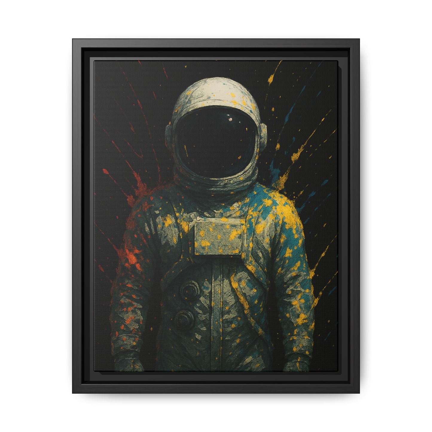 Expressionist Yellow Framed Canvas