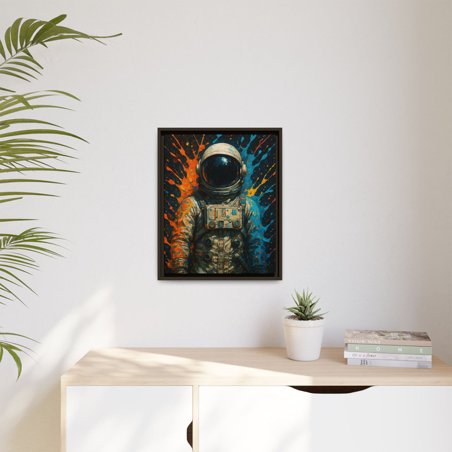 Expressionist Splash Framed Canvas