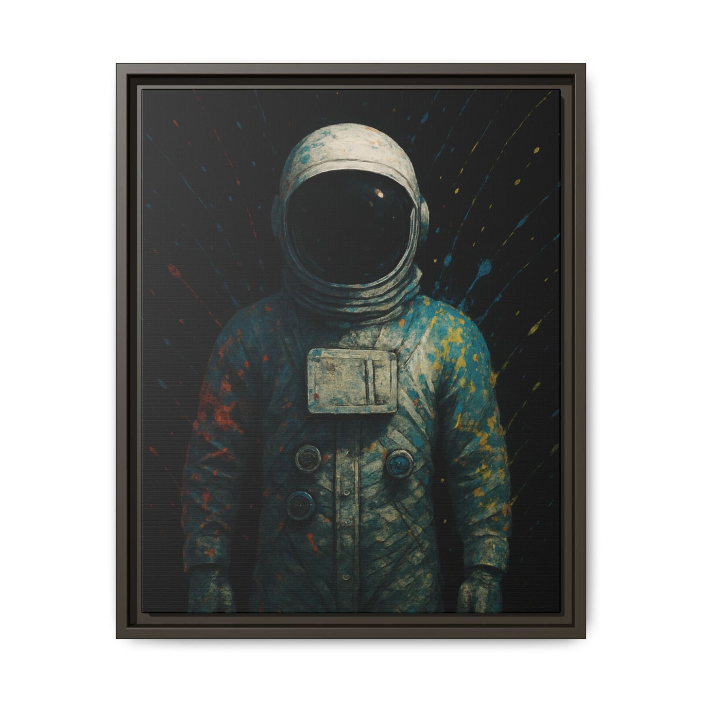 Expressionist Blue Framed Canvas