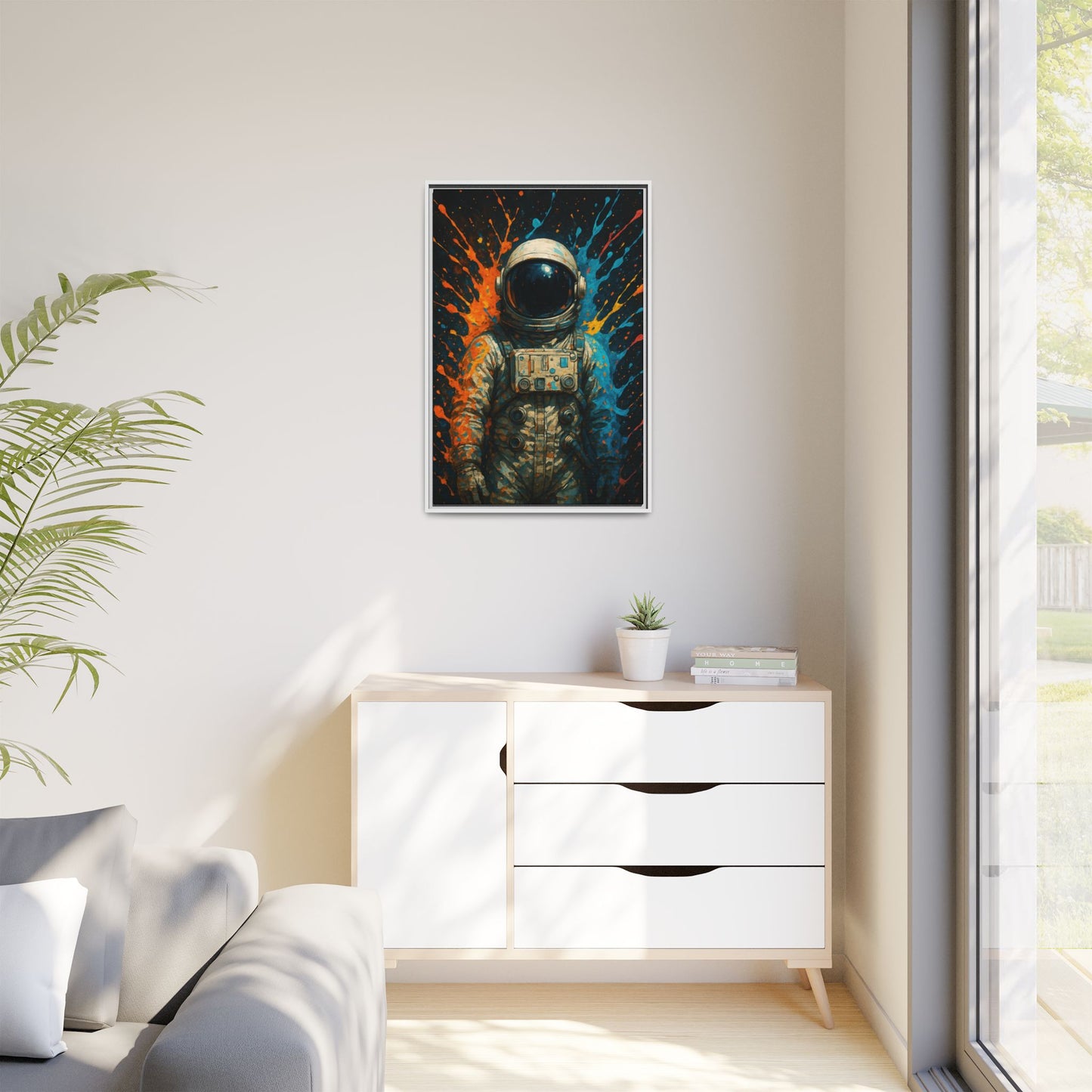 Expressionist Splash Framed Canvas