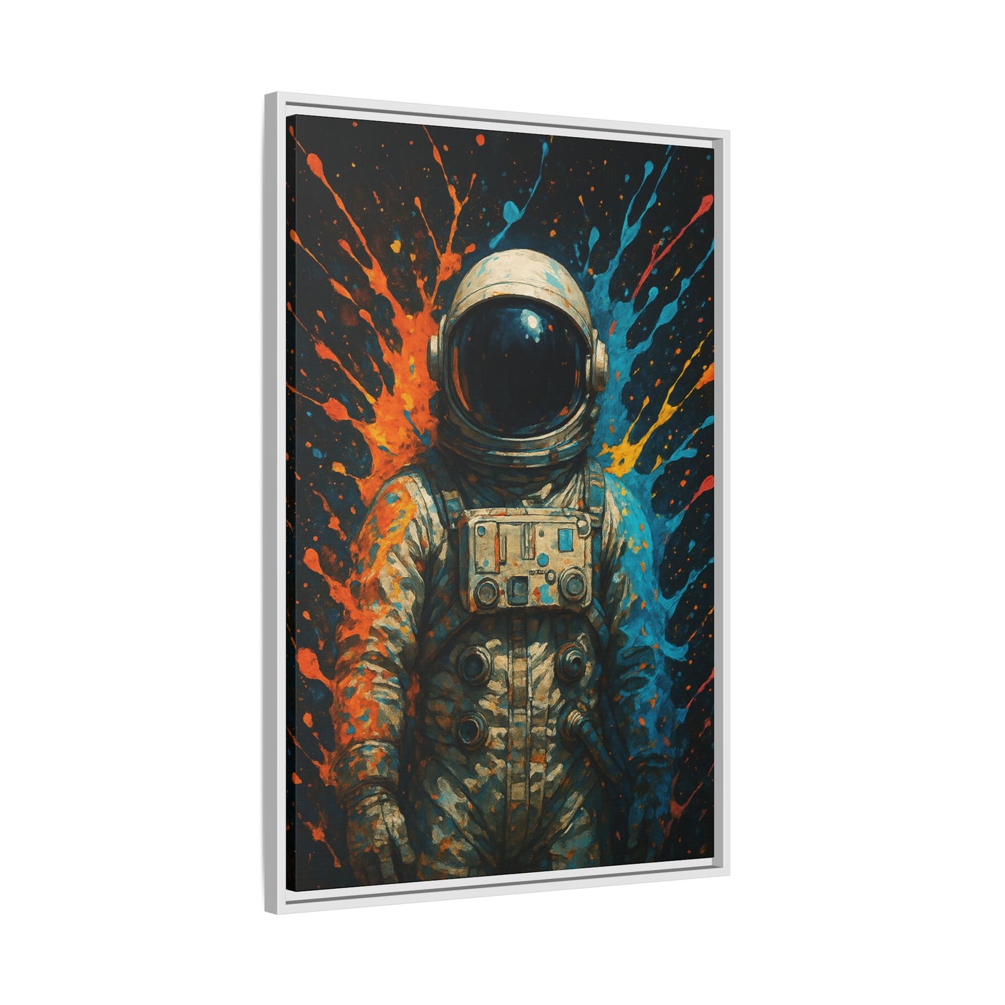 Expressionist Splash Framed Canvas