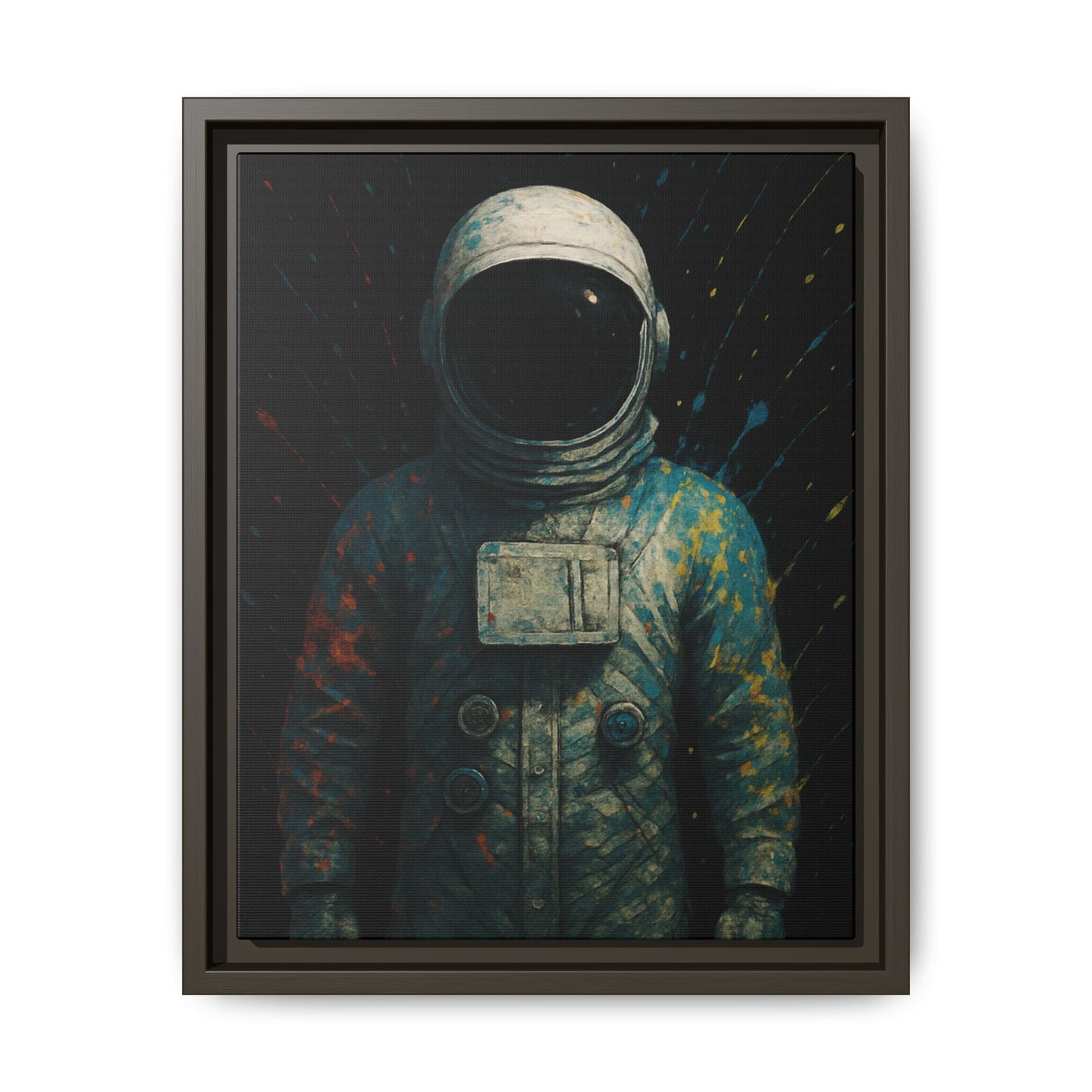 Expressionist Blue Framed Canvas