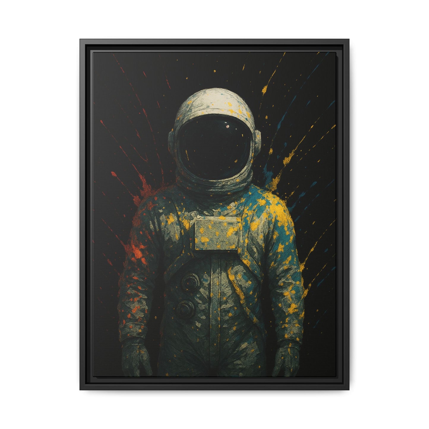 Expressionist Yellow Framed Canvas