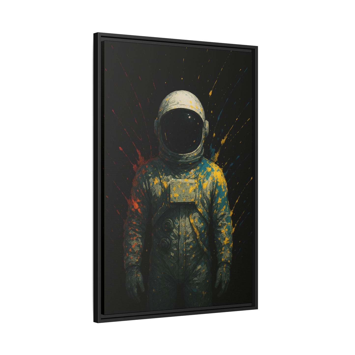 Expressionist Yellow Framed Canvas