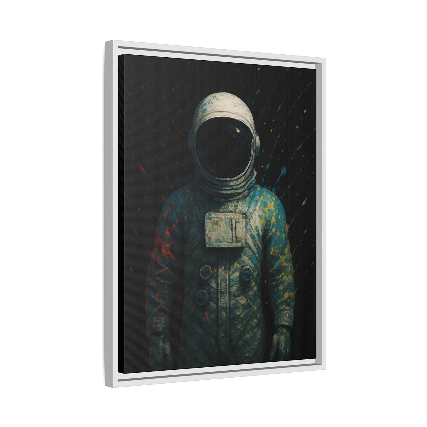 Expressionist Blue Framed Canvas