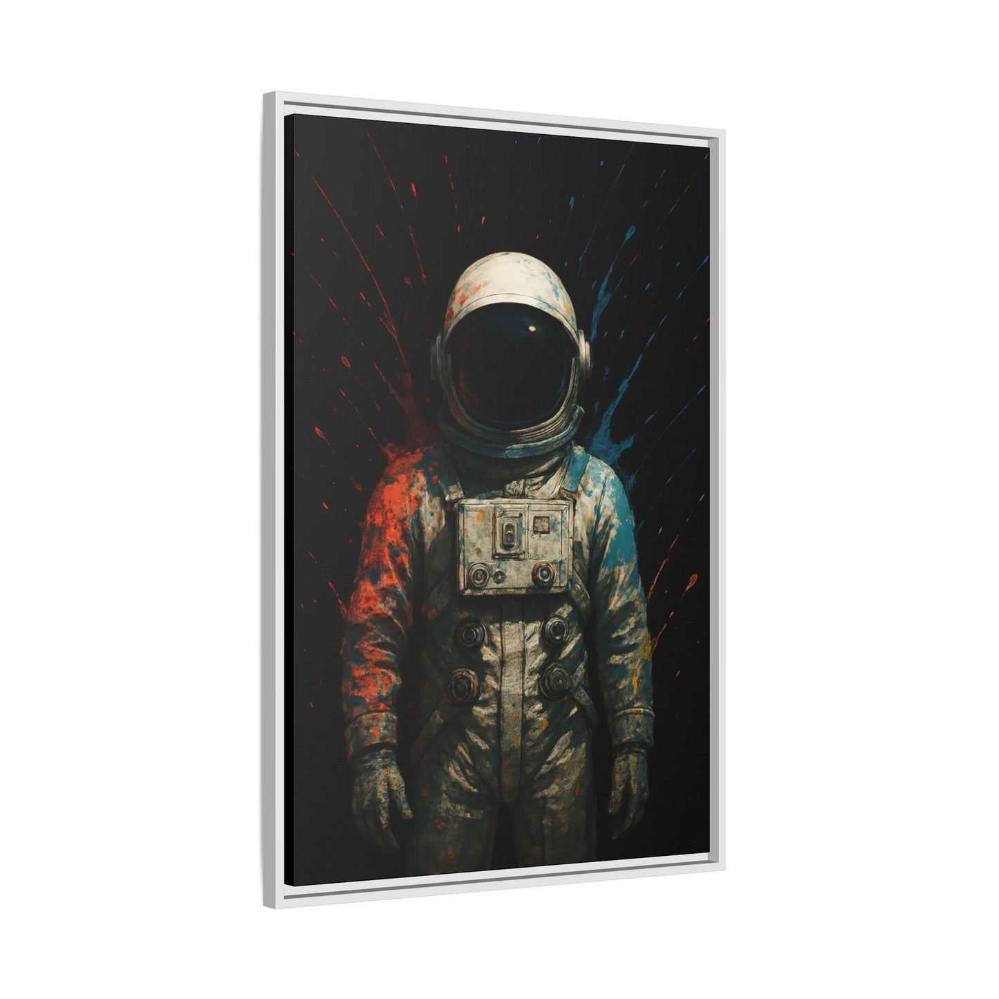 Expressionist Orange Framed Canvas