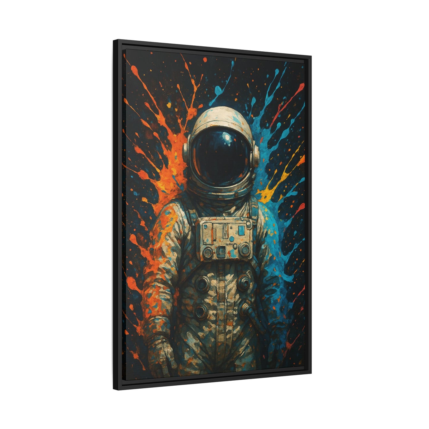 Expressionist Splash Framed Canvas