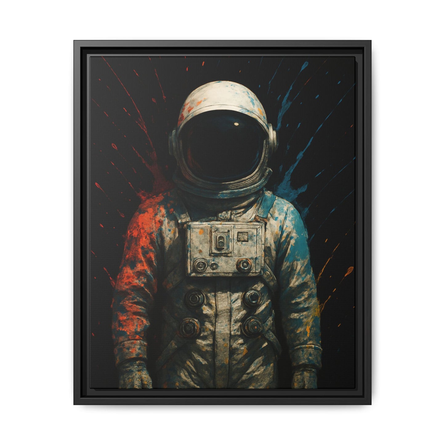 Expressionist Orange Framed Canvas