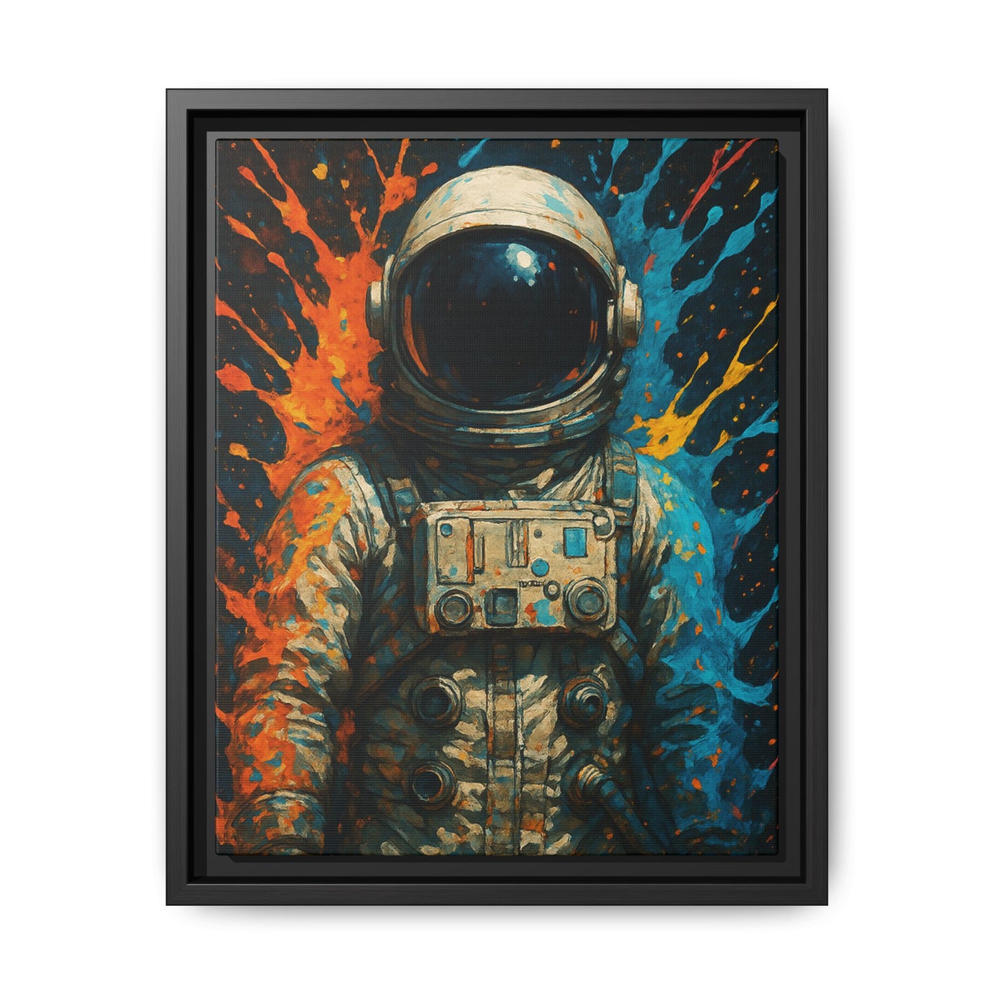 Expressionist Splash Framed Canvas