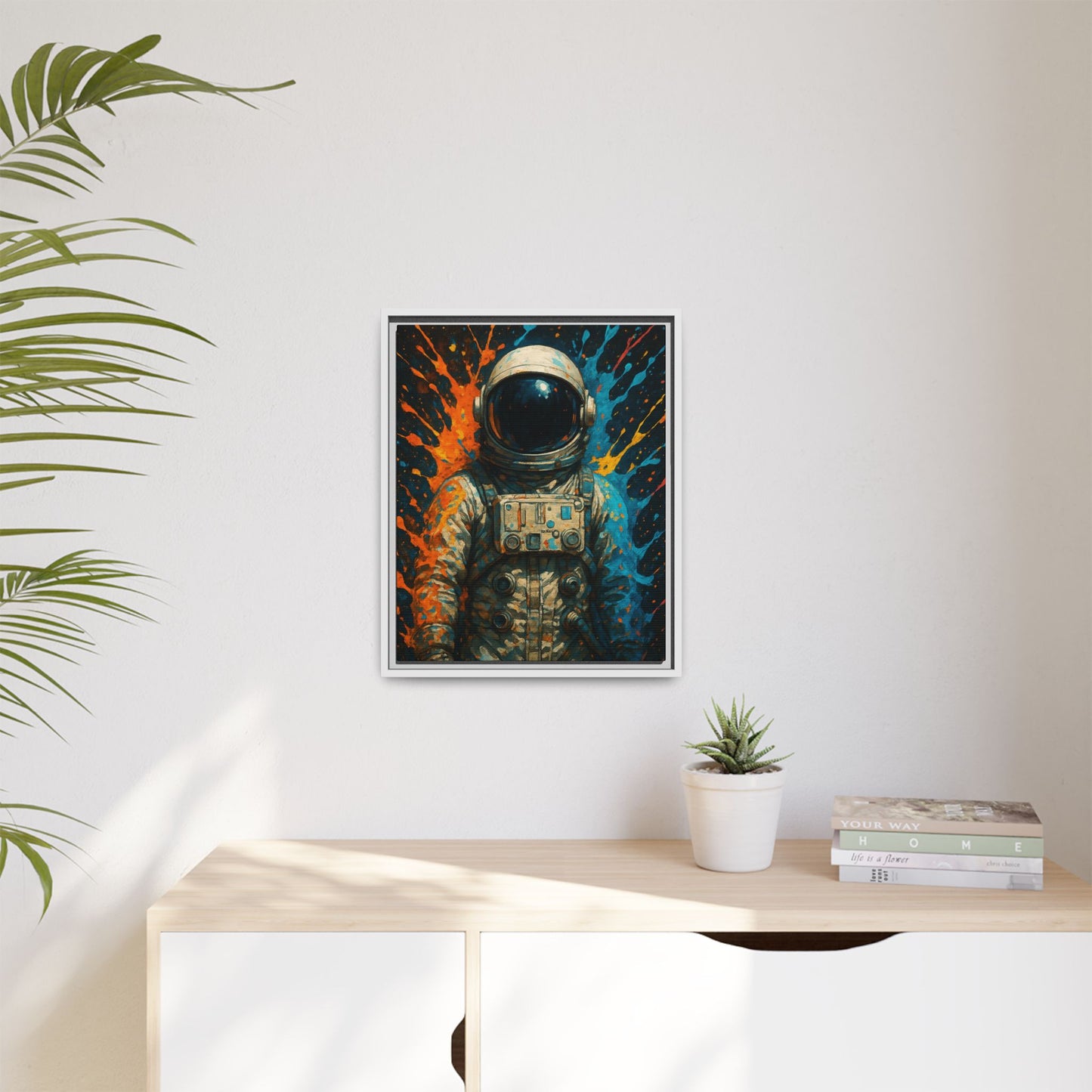 Expressionist Splash Framed Canvas