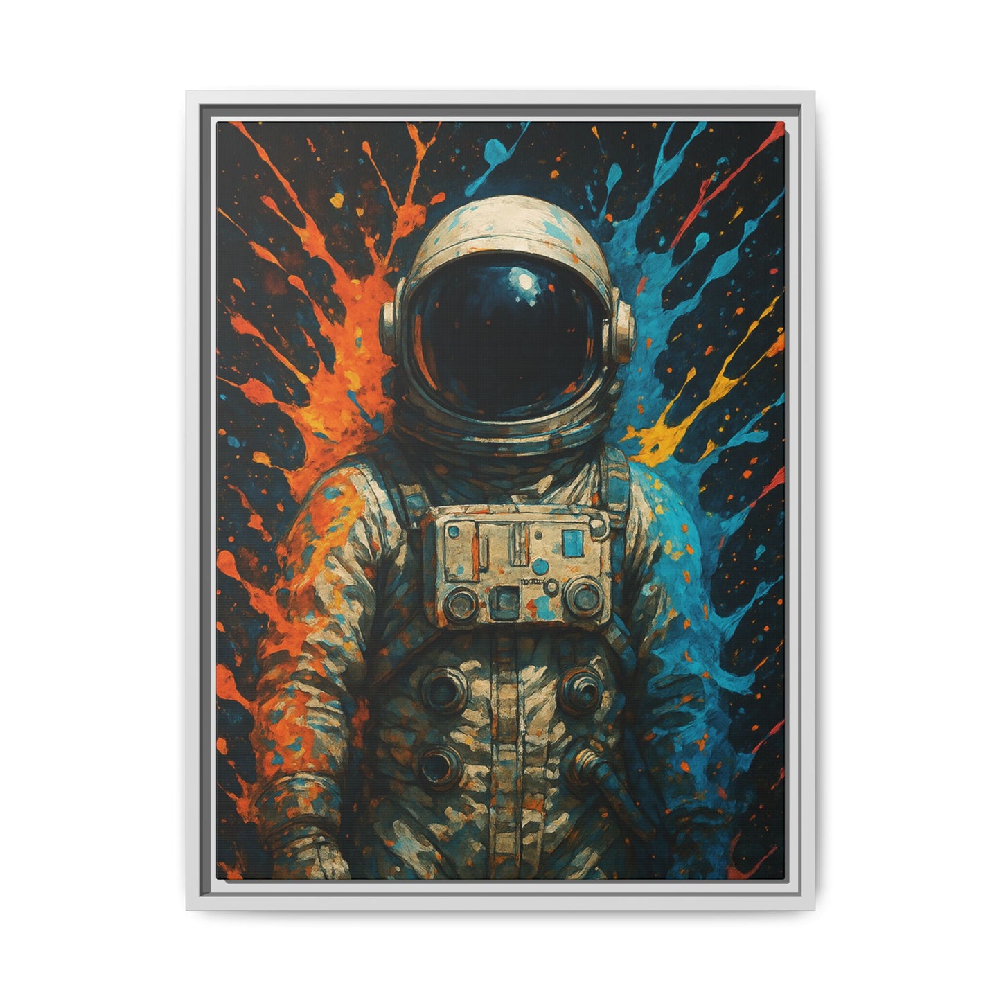 Expressionist Splash Framed Canvas