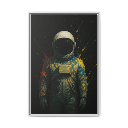 Expressionist Yellow Framed Canvas