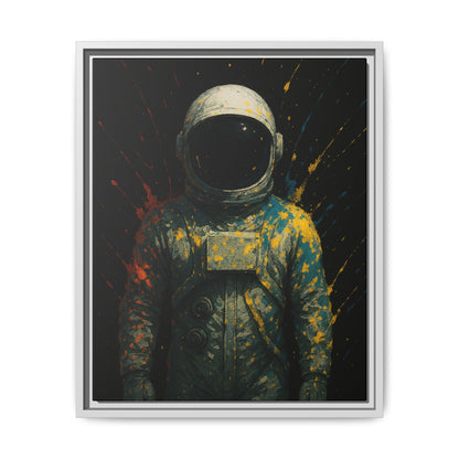 Expressionist Yellow Framed Canvas