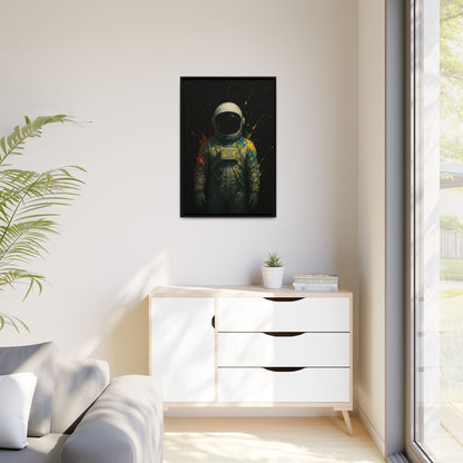 Expressionist Yellow Framed Canvas