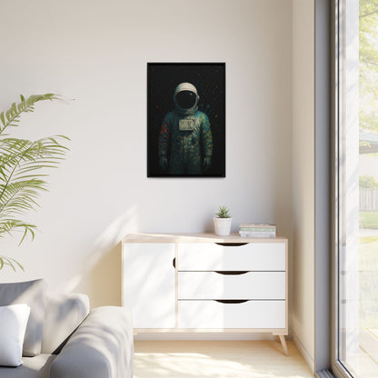 Expressionist Blue Framed Canvas