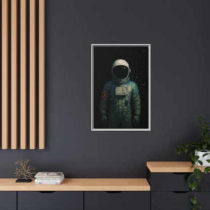 Expressionist Blue Framed Canvas