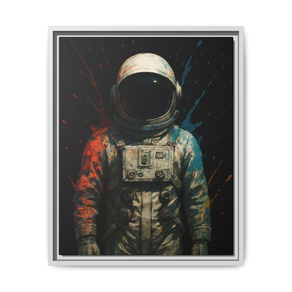 Expressionist Orange Framed Canvas