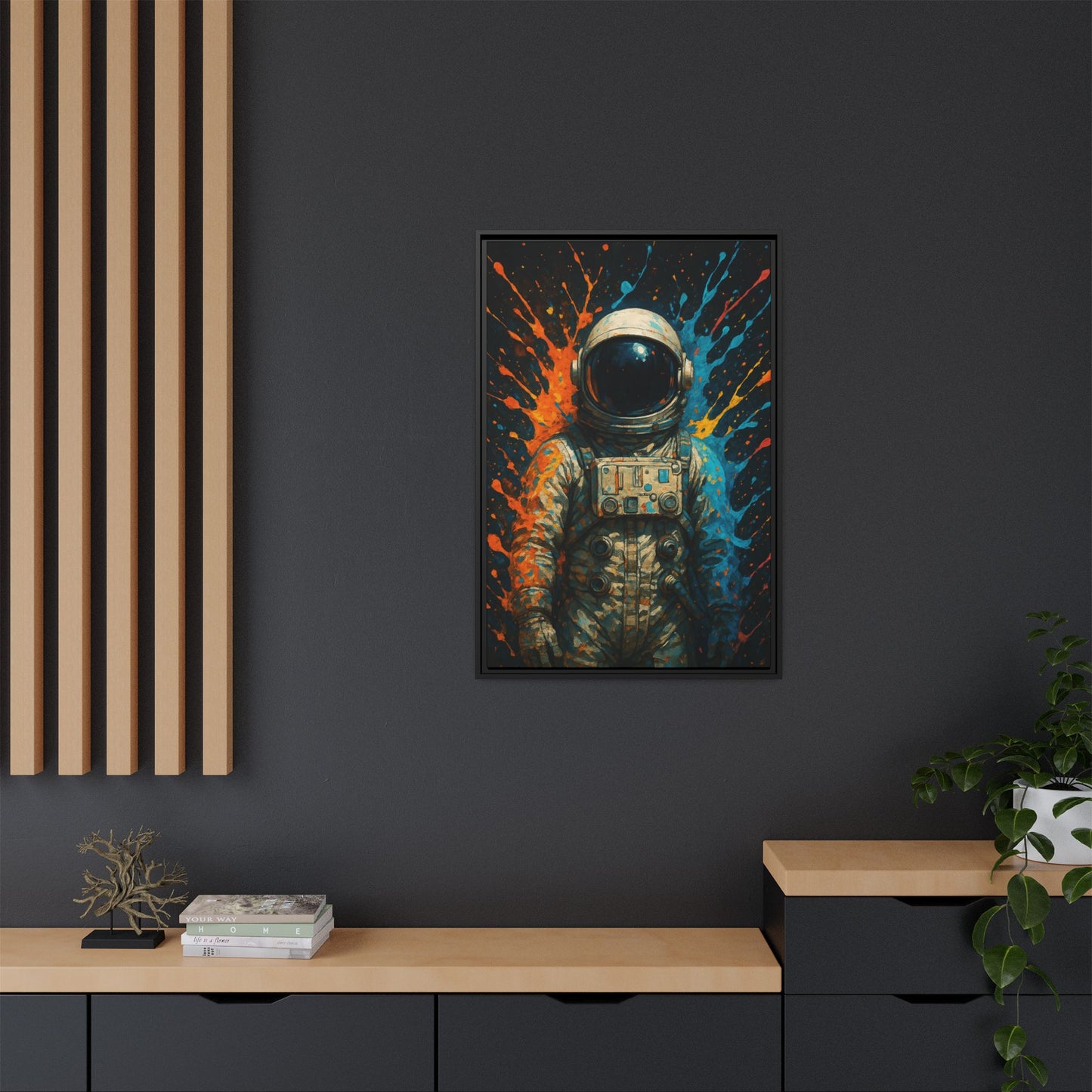 Expressionist Splash Framed Canvas